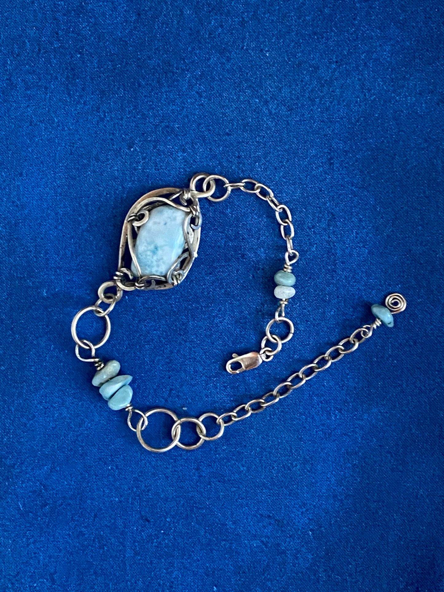 Sterling Silver and Larimar bracelet