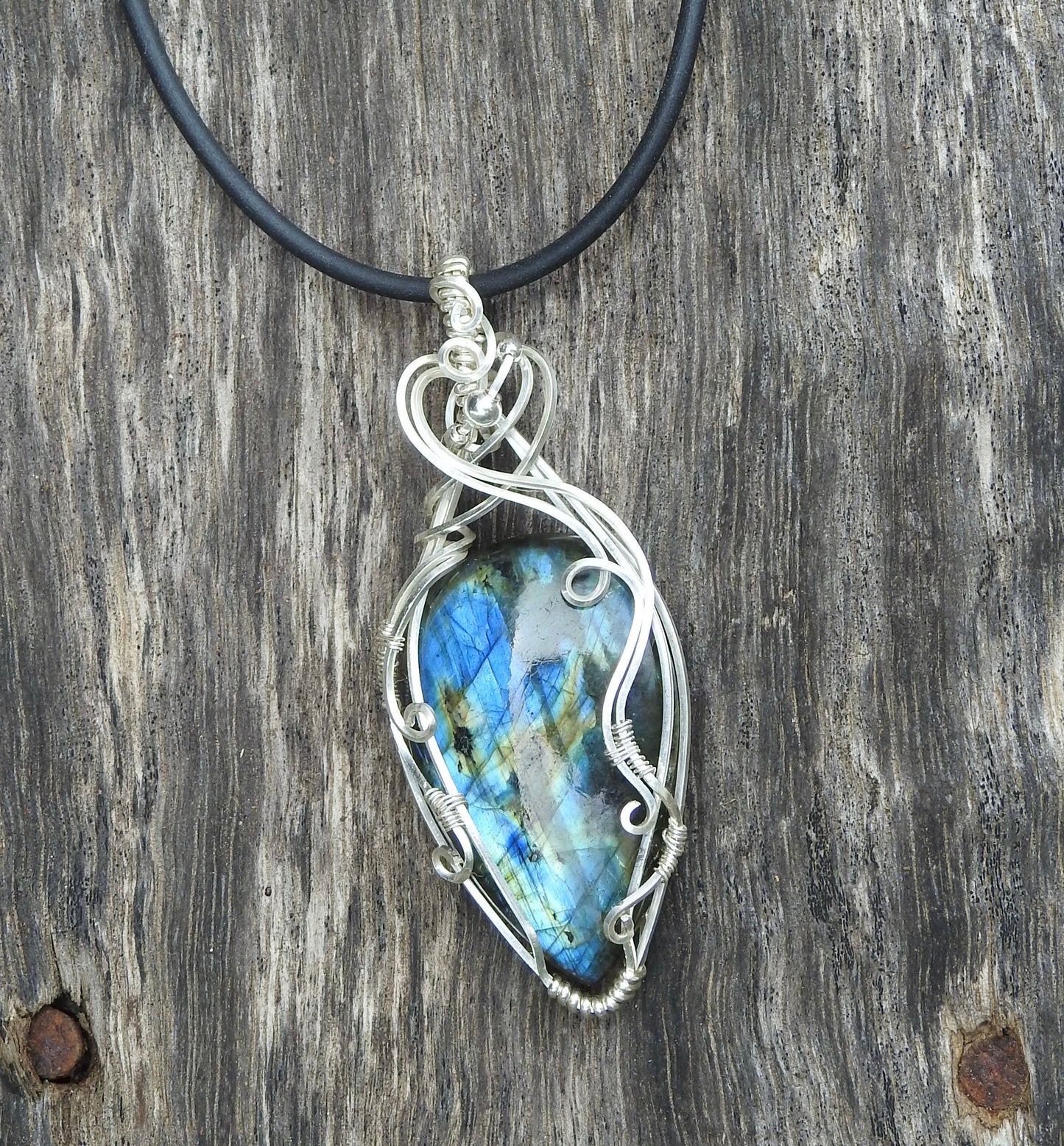 Made to order, commission wire wrap pendant.