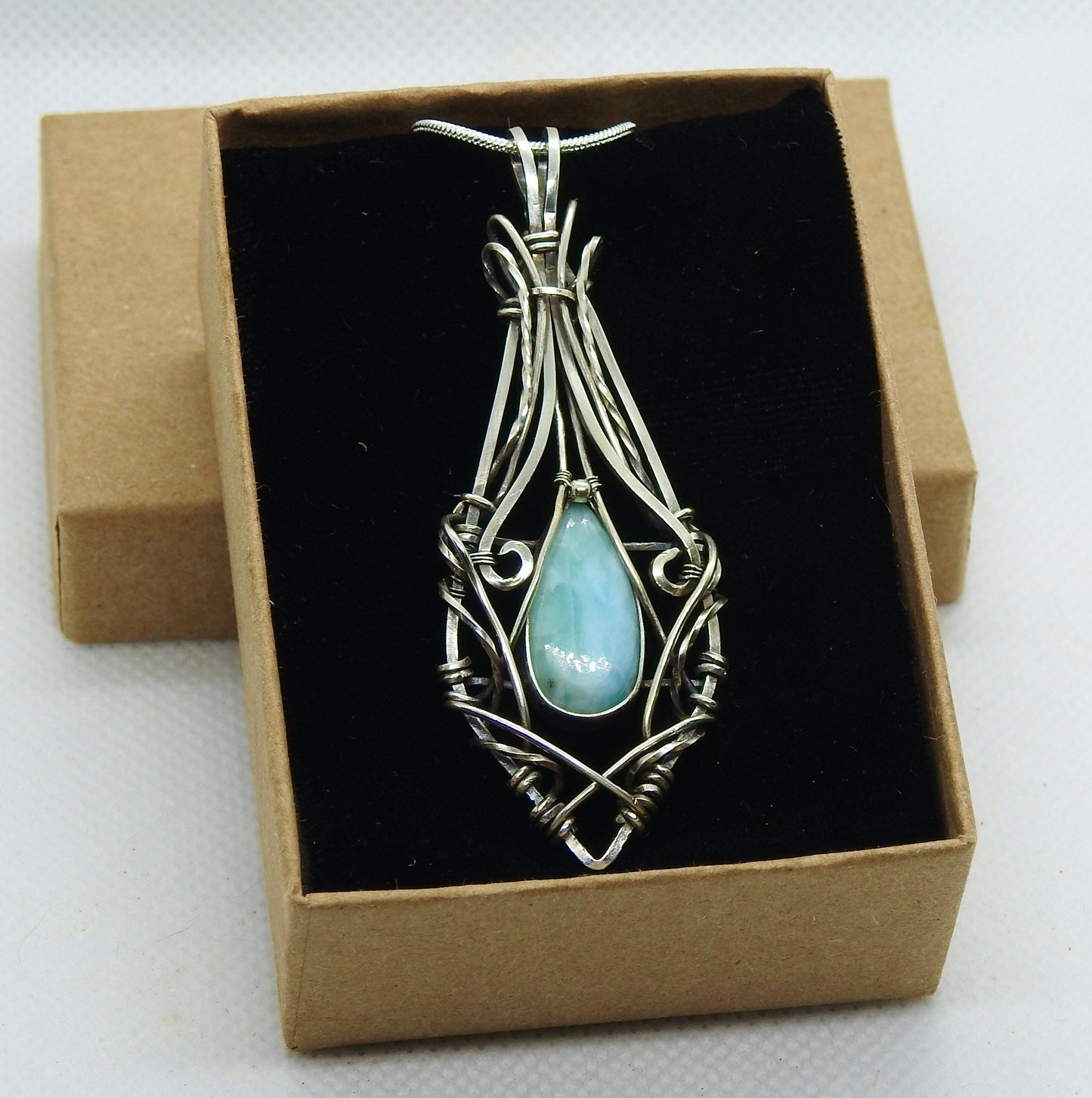 Made to order, commission wire wrap pendant.